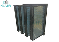 Aktif Karbon Granül V Bankası Kompakt Hava Filtresi Plastik / Galvanizli Çelik Çerçeve